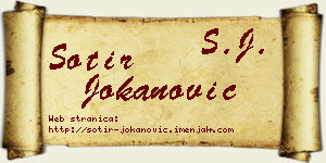 Sotir Jokanović vizit kartica